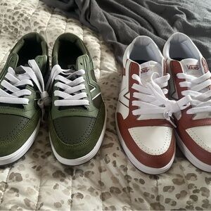 Vans Dual-Tone Sneakers in Green and Red